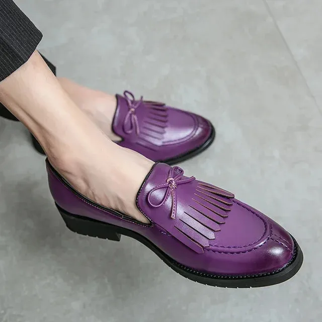 PU Leather Solid Color Classic Loafers