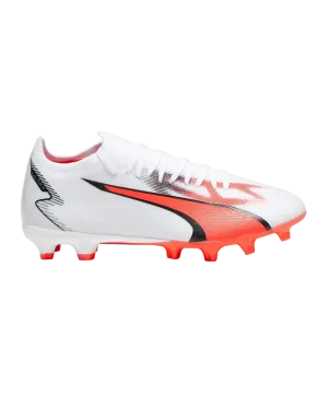 Puma Men's Ultra Match FG-White-Black-Fire Orchid