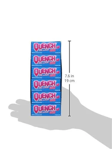 Quench Gum, Double Raspberry, 10 Count, (12 Pack)