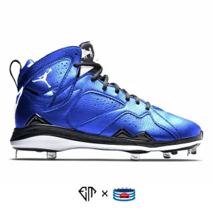 "Metallic Blue" Jordan 7 Retro Cleats