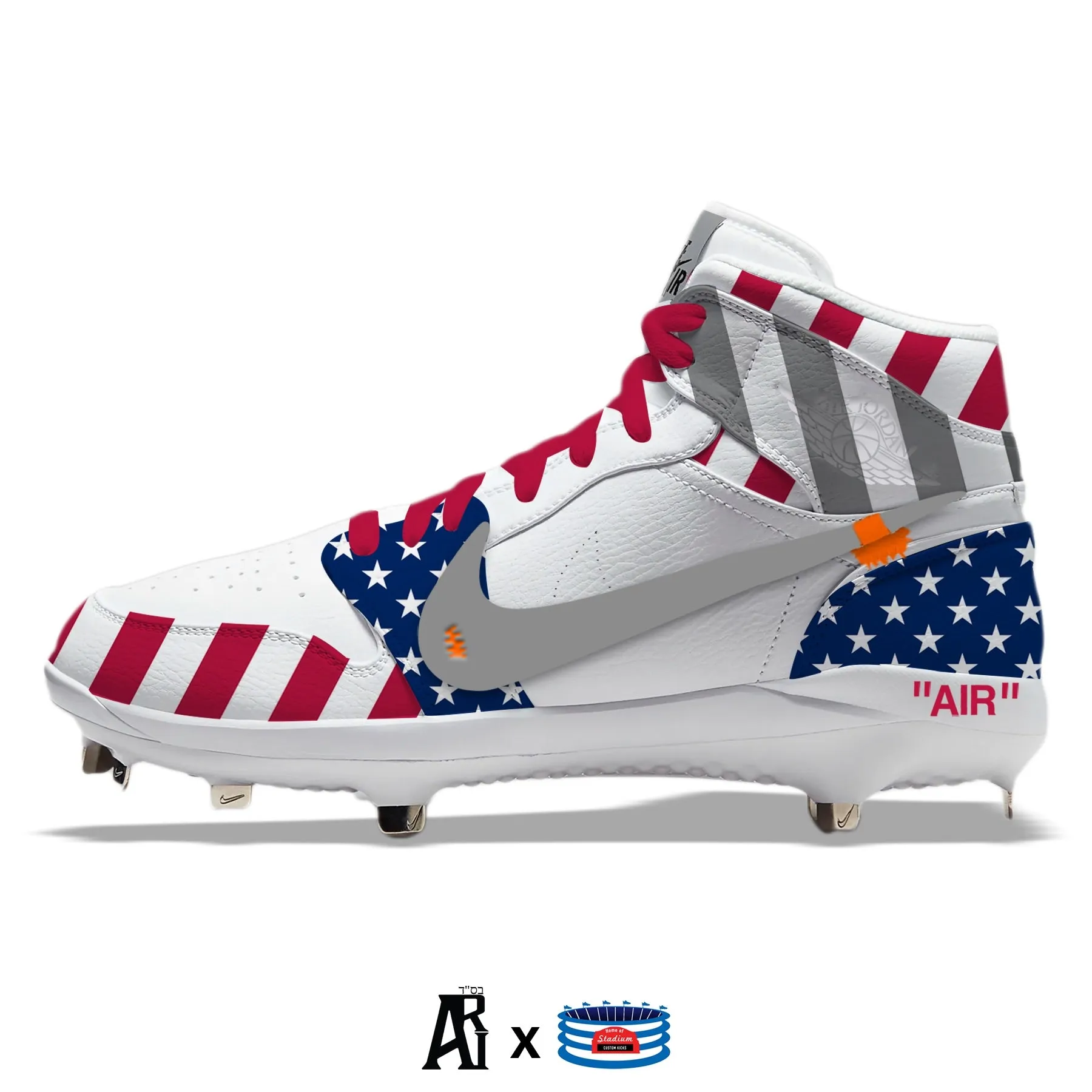 "USA OW" Jordan 1 Retro Cleats