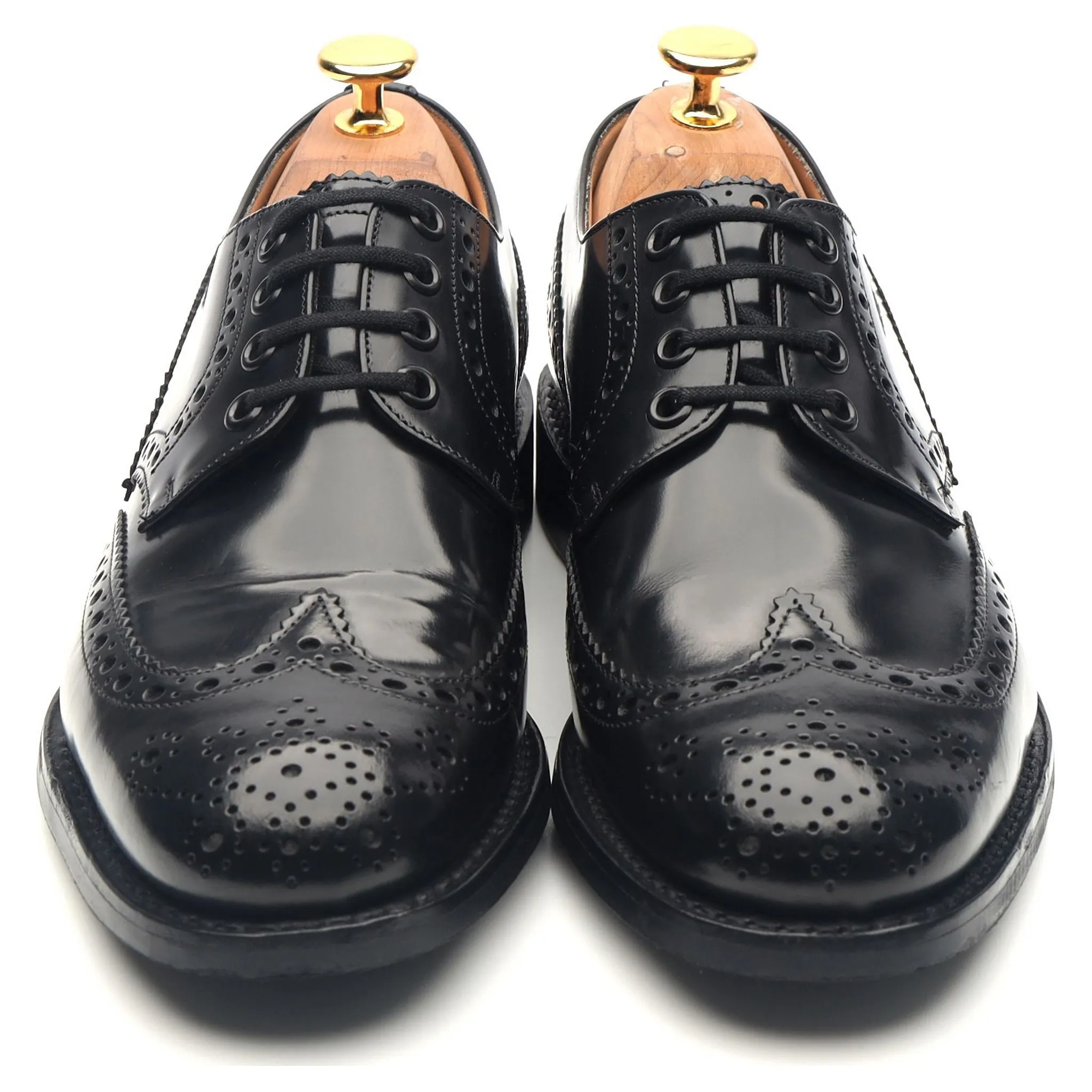 'Ramsden' Black Leather Derby Brogues UK 5.5 F