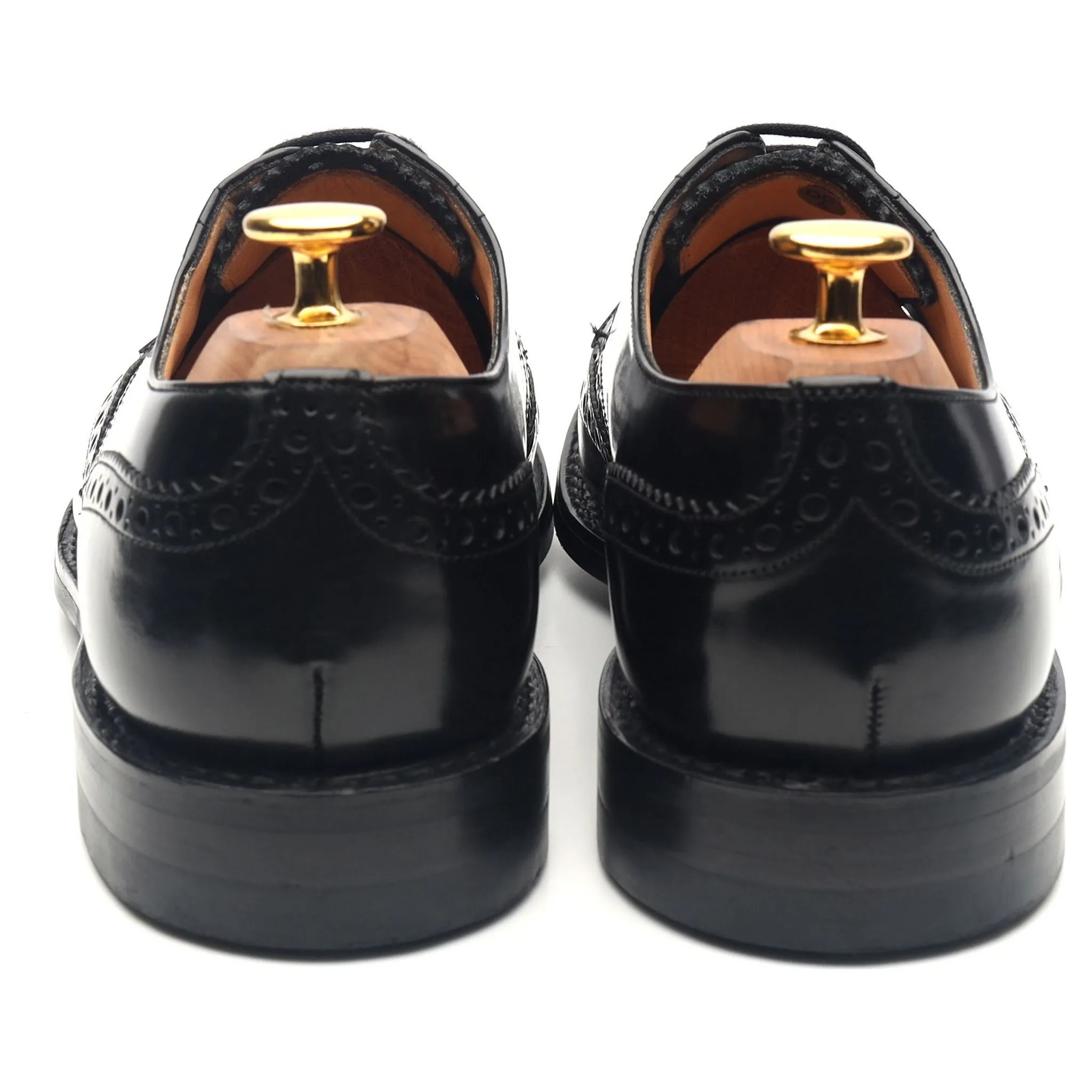 'Ramsden' Black Leather Derby Brogues UK 5.5 F