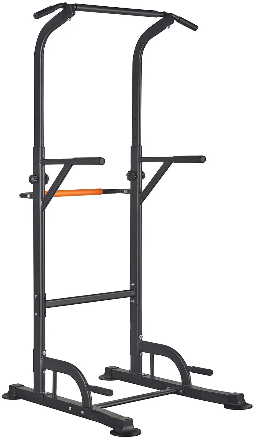 RELIFE REBUILD YOUR LIFE Power Tower Pull Up Dip Station for Home Gym Adjustable Height Strength Training Workout Equipment