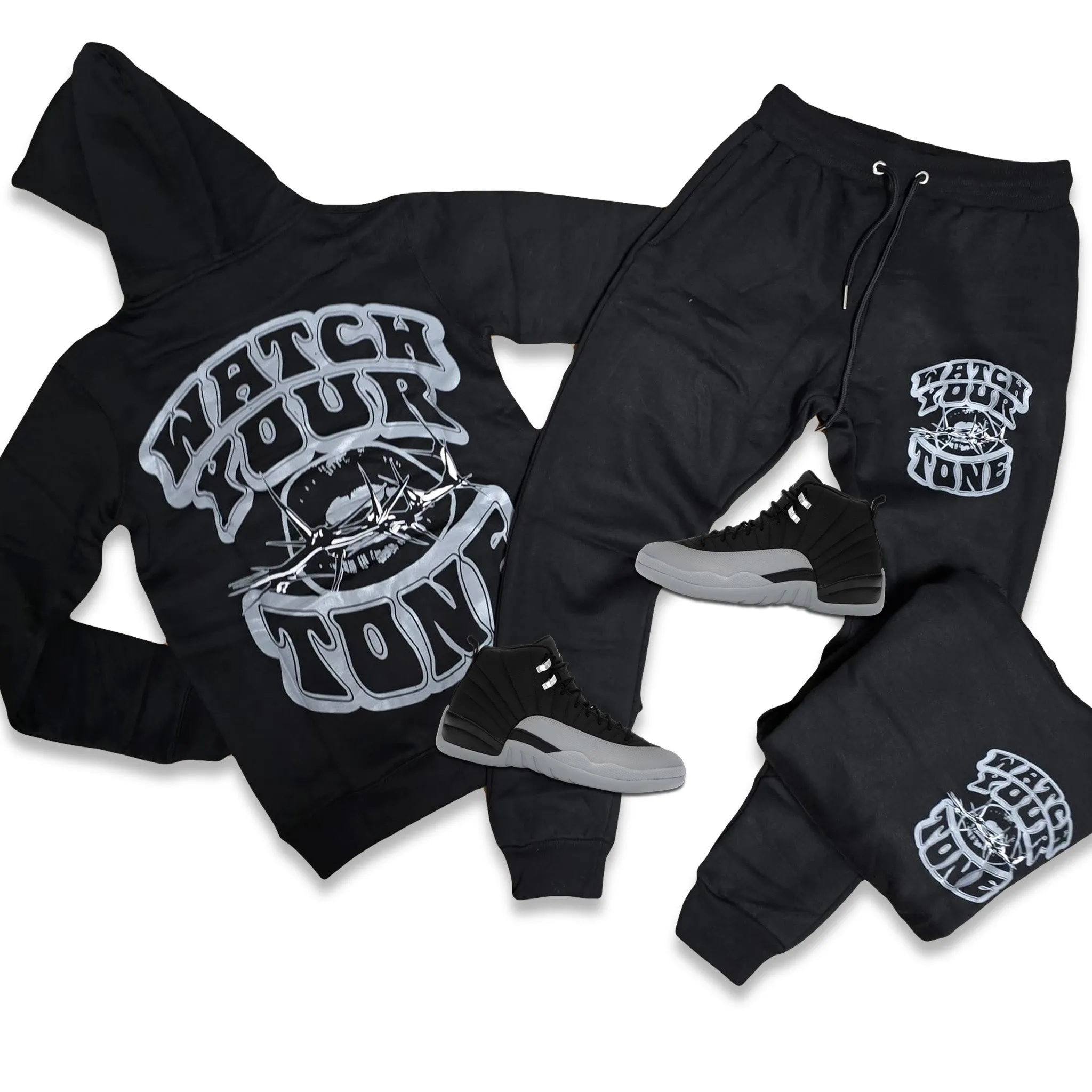 RETRO LABEL WATCH YOUR TONE HOODIE & JOGGER SET (RETRO 12 BARON)