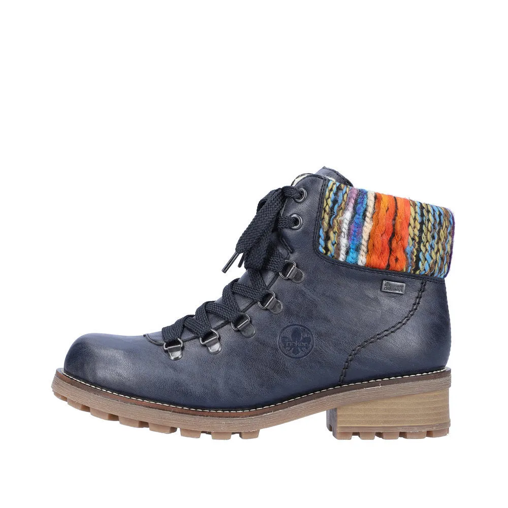 Rieker Z0445-14 Blue Multi Tex Walking Boots