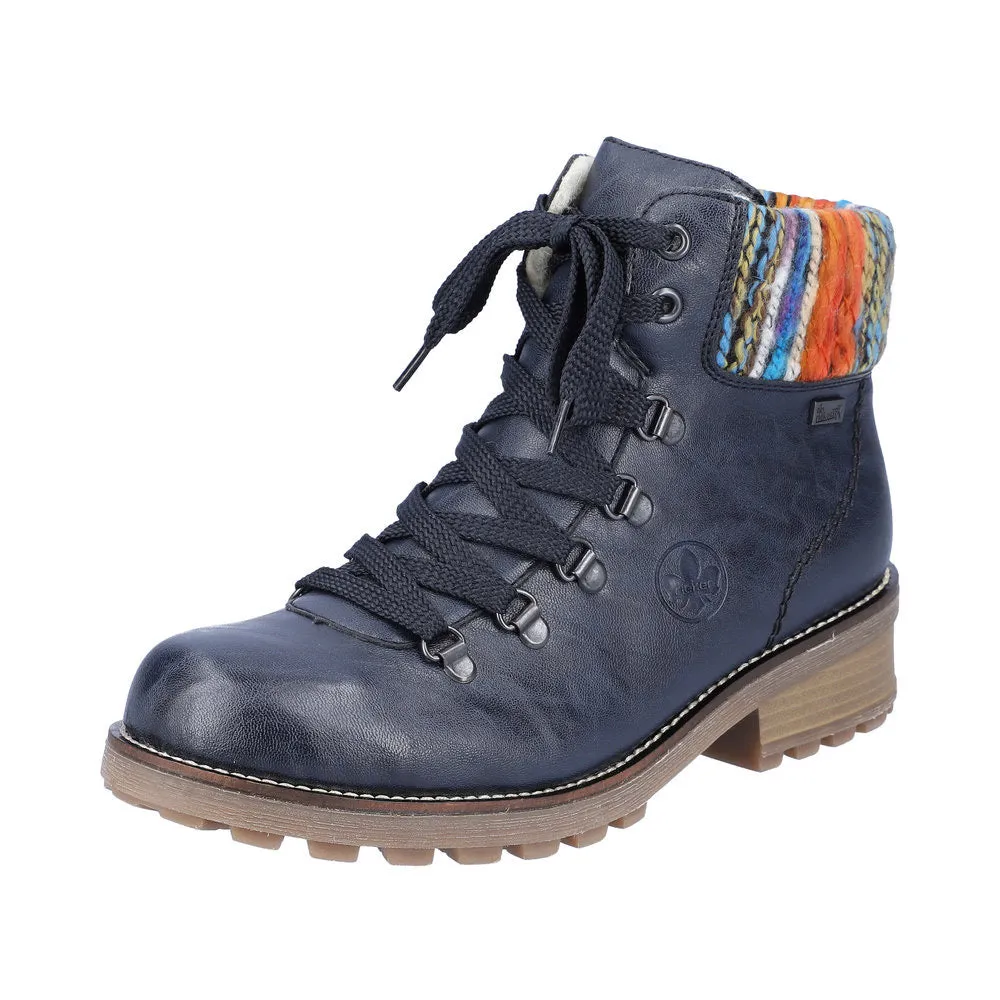 Rieker Z0445-14 Blue Multi Tex Walking Boots