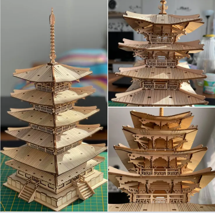 Rolife DIY Five-storied Pagoda 3D Wooden Puzzle TGN02