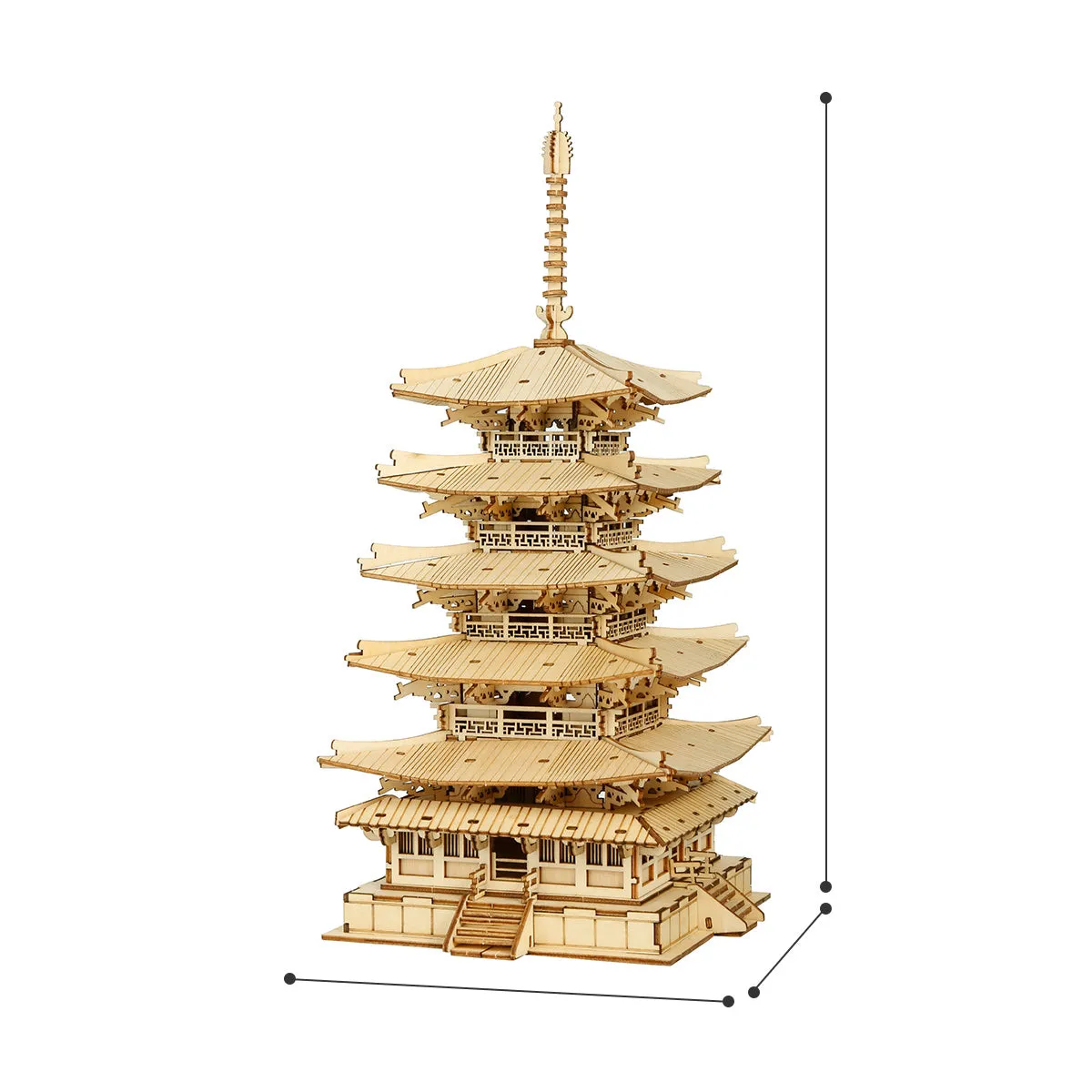 Rolife DIY Five-storied Pagoda 3D Wooden Puzzle TGN02