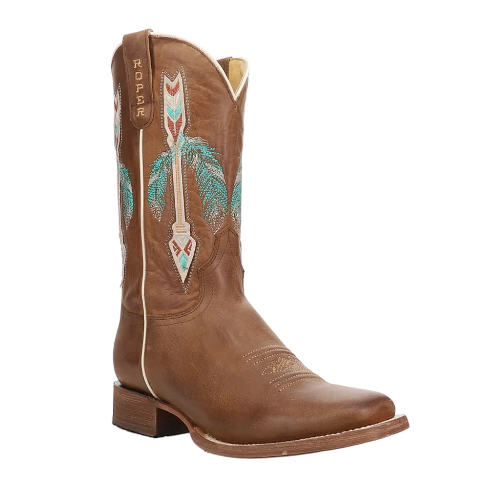 Shelby Embroidered Square Toe Cowboy Boots