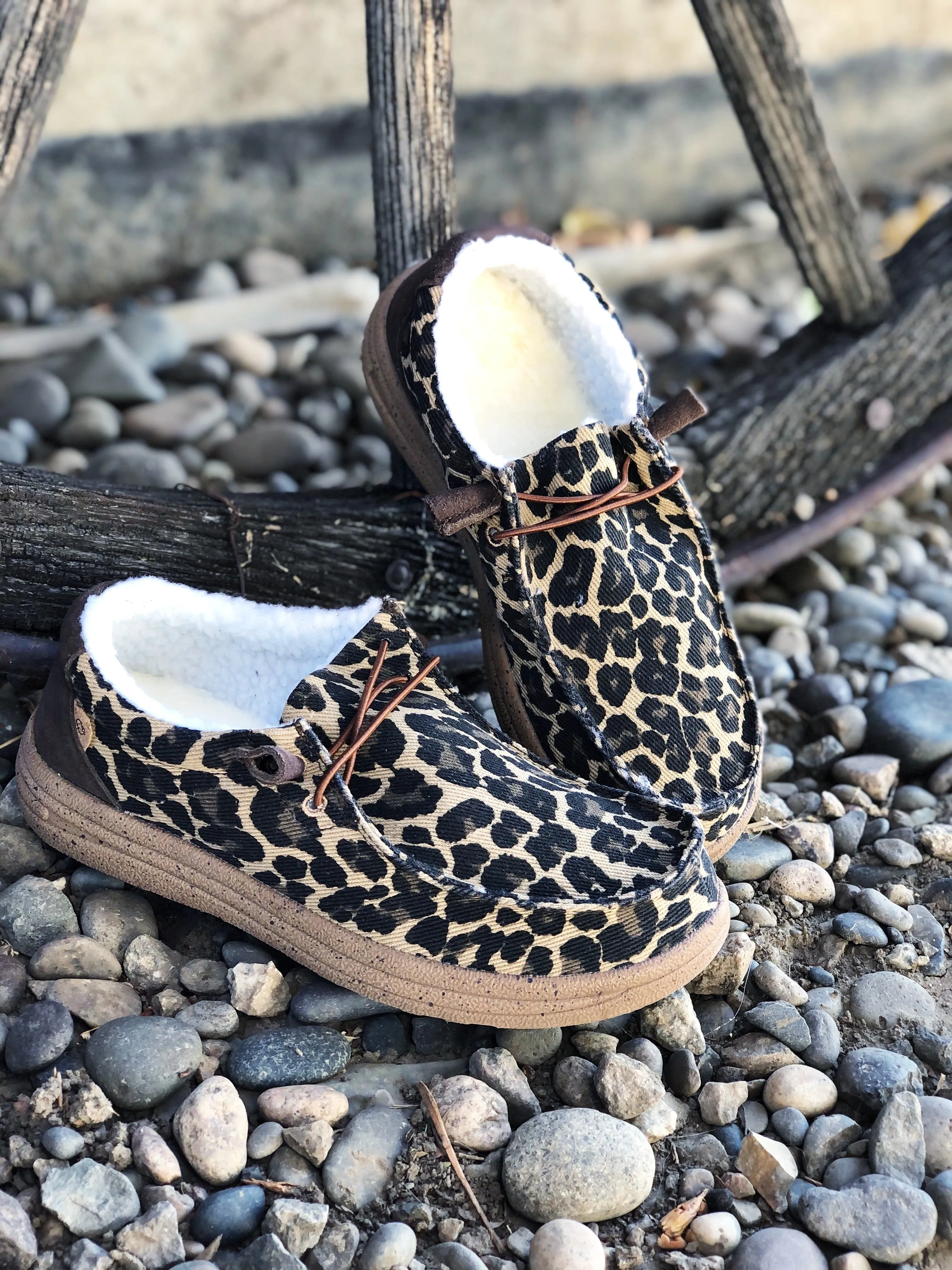 Sherpa Lined Leopard Sneakers