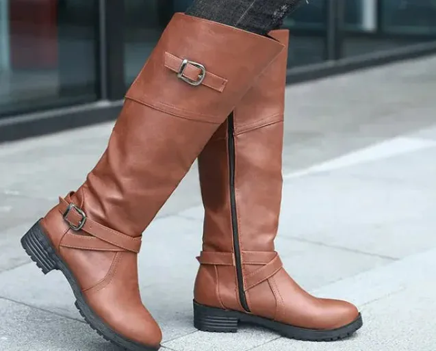 Side zipper middle boot