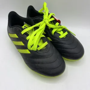 Size 12: Adidas Black Neon Yellow Lace-up Soccer Cleats