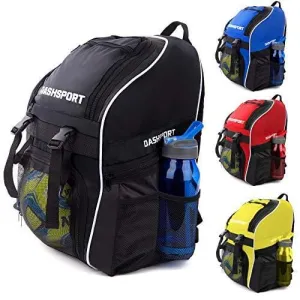 Soccer Backpack - Basketball Backpack - Youth Kids Ages 6 and Up - with Ball Compartment - All Sports Bag Gym Tote Soccer Futbol Basketball Football Volleyball