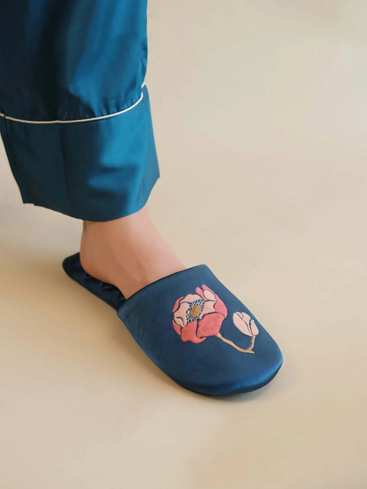 Soft Sole Floral Print Slippers