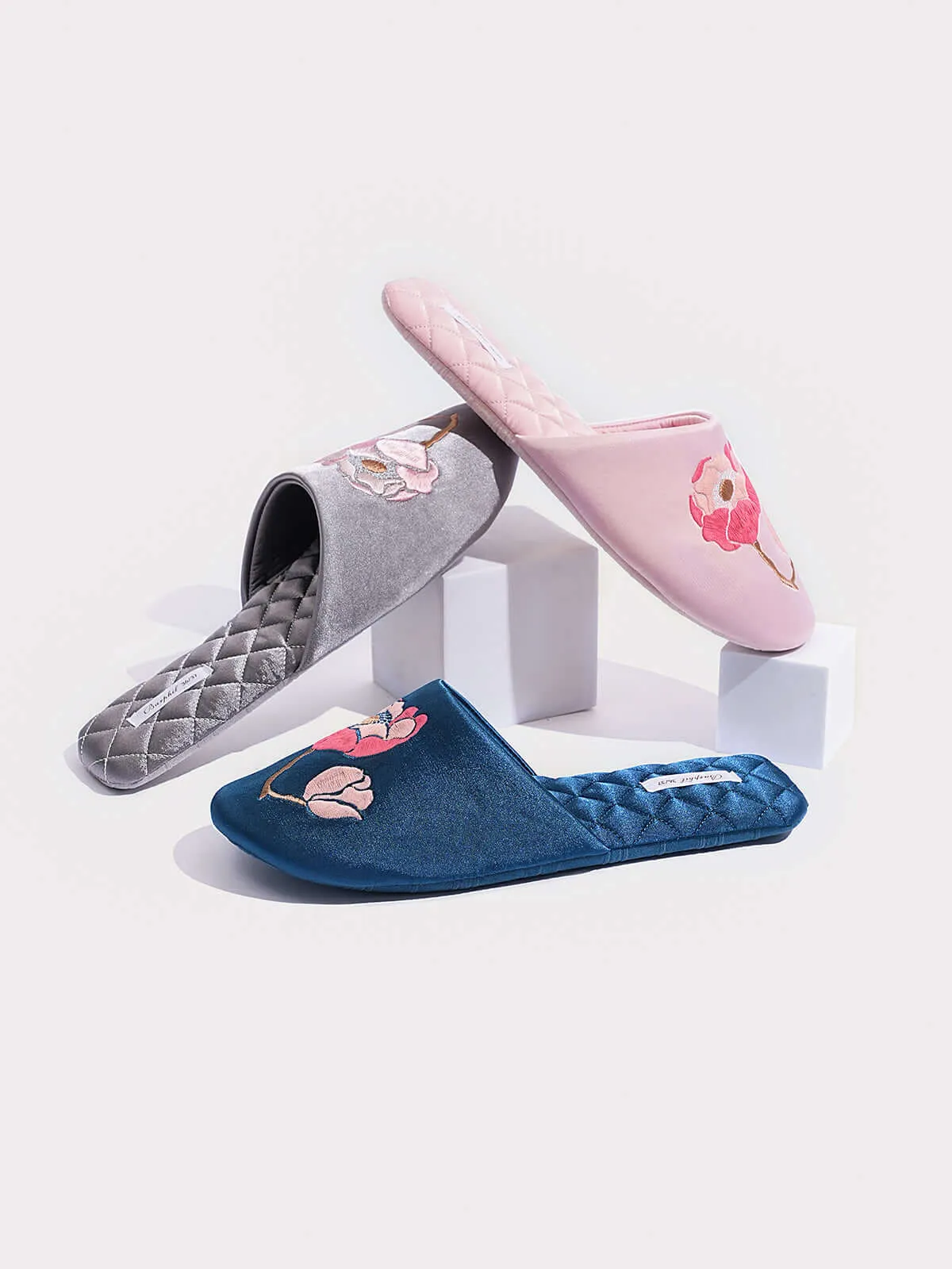 Soft Sole Floral Print Slippers