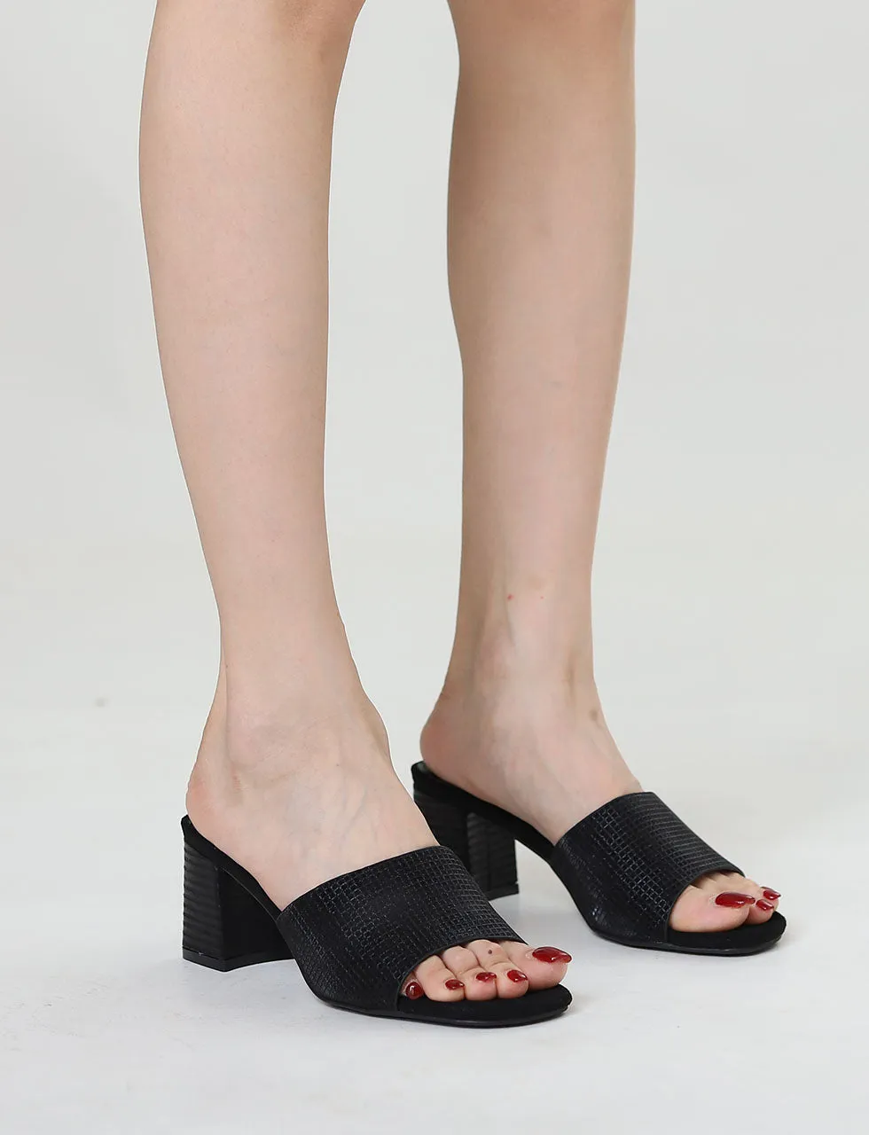 Solid Color Chunky Heel Sandals for Women