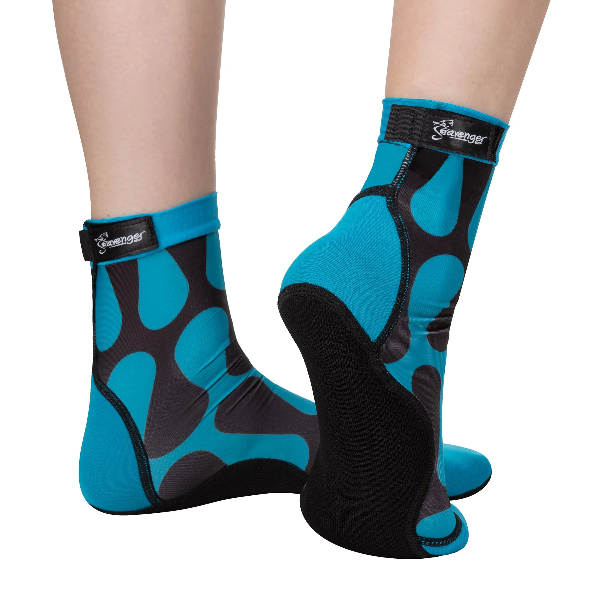 Tall SeaSnug Beach Socks - Blue Waves