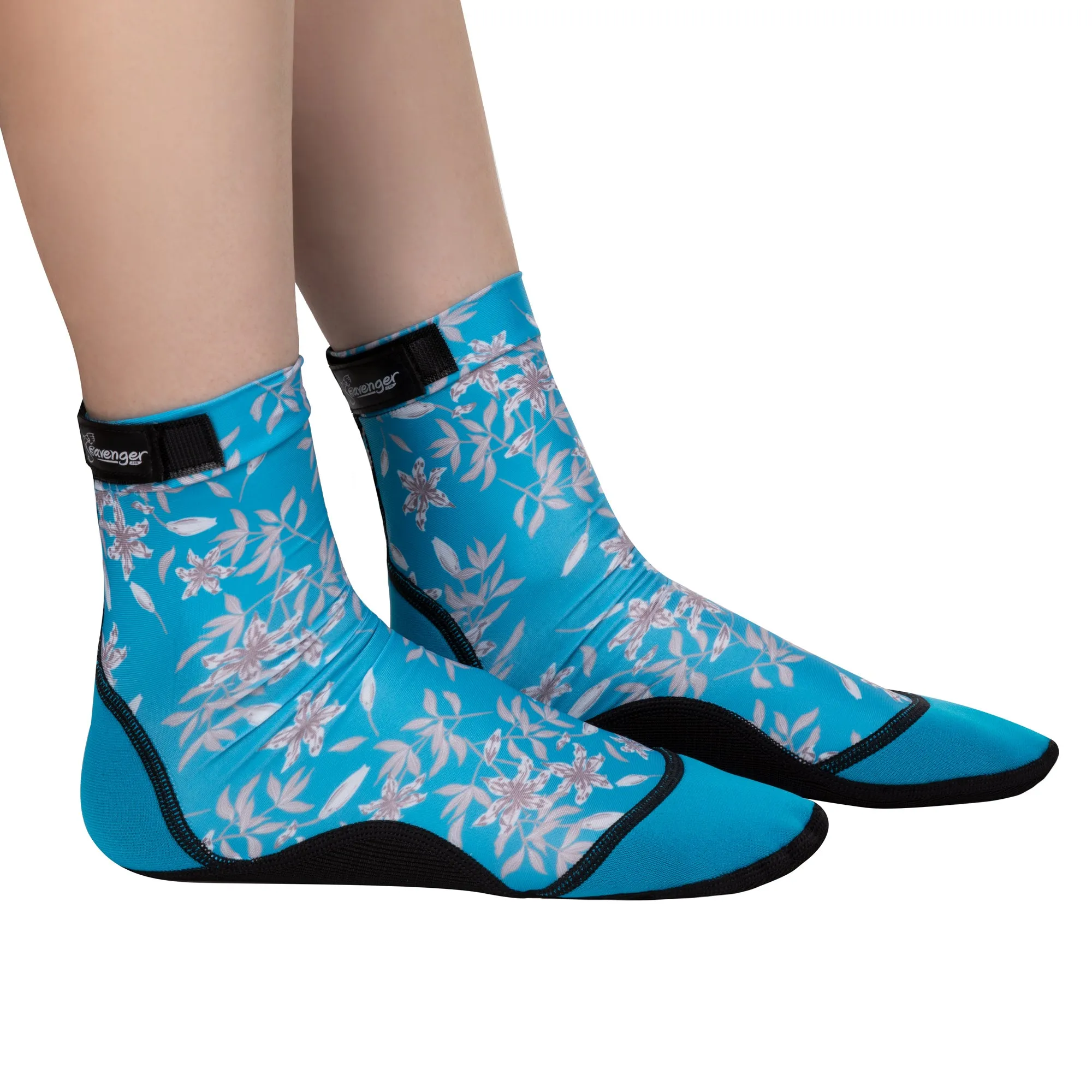 Tall SeaSnug Beach Socks - Light Floral