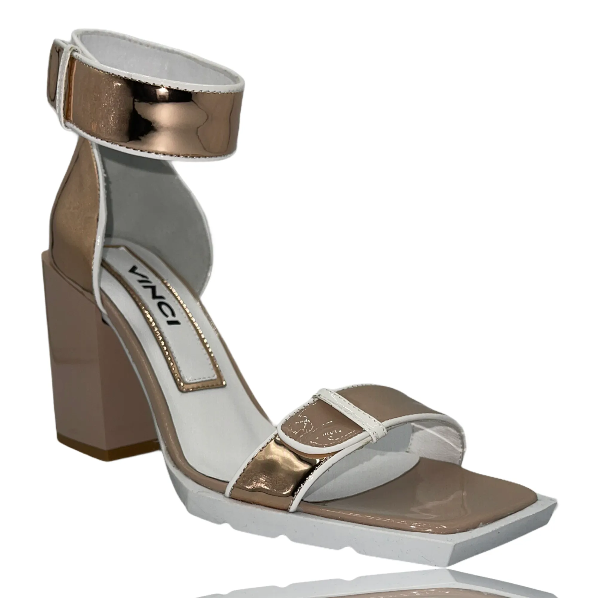 The Bonita Rose Gold Block Heel Sandal Final Sale!