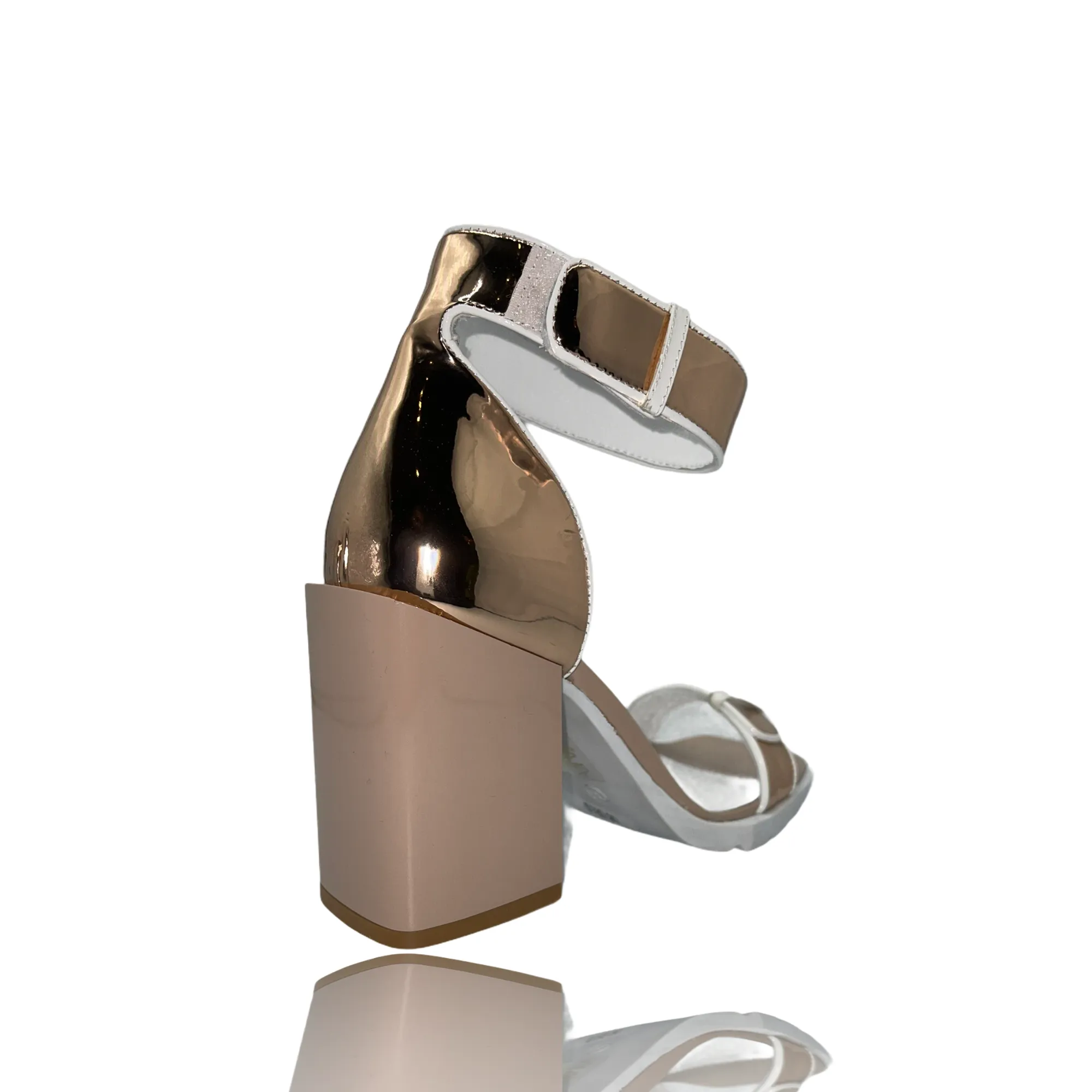 The Bonita Rose Gold Block Heel Sandal Final Sale!