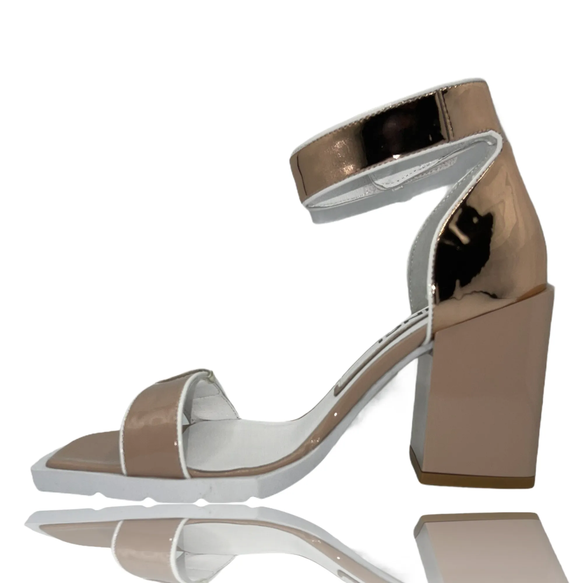 The Bonita Rose Gold Block Heel Sandal Final Sale!