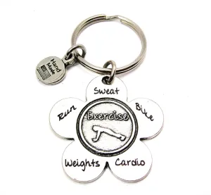 The Exercise Flower Key Chain