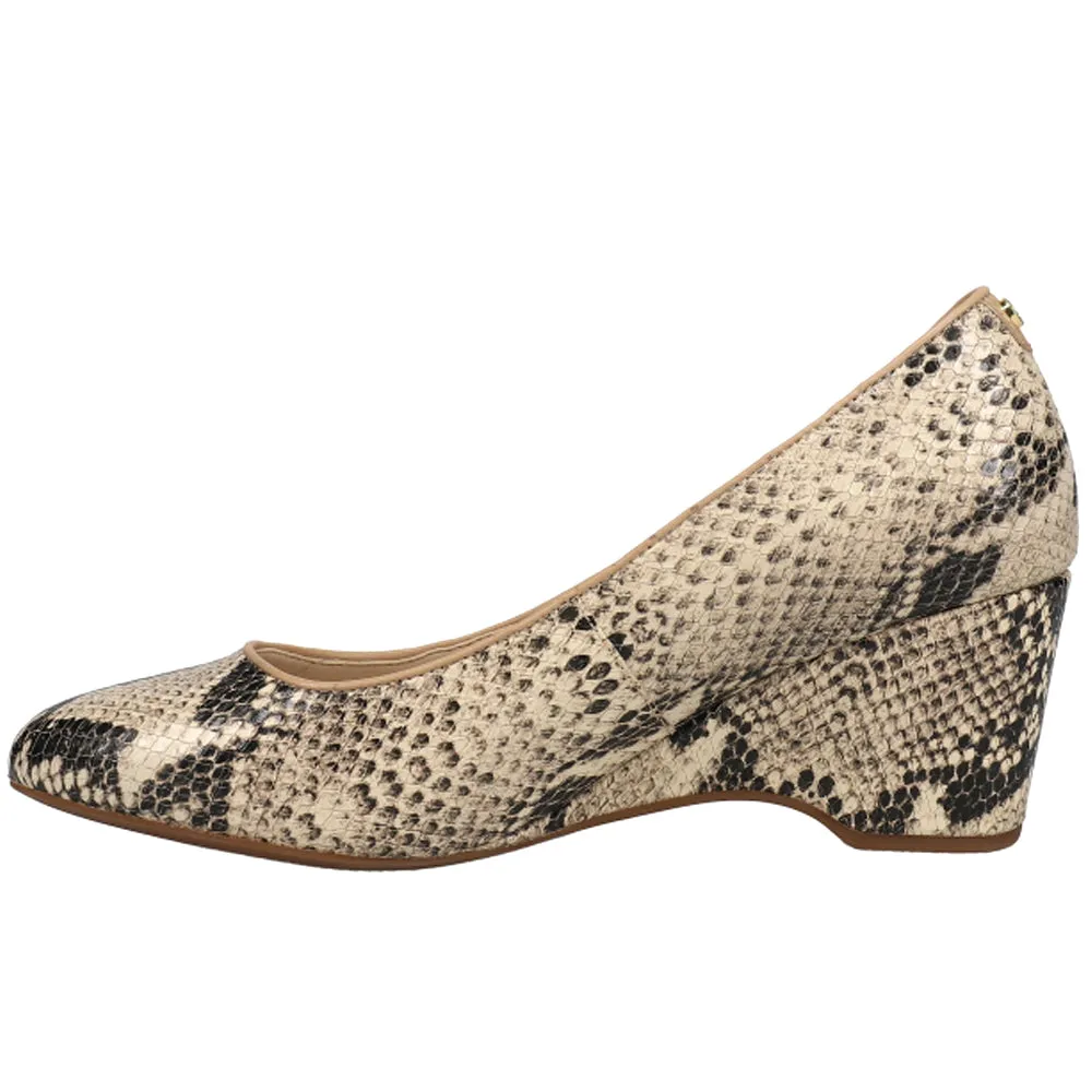 The Go-To 60mm Snake Round Toe Wedge Pumps