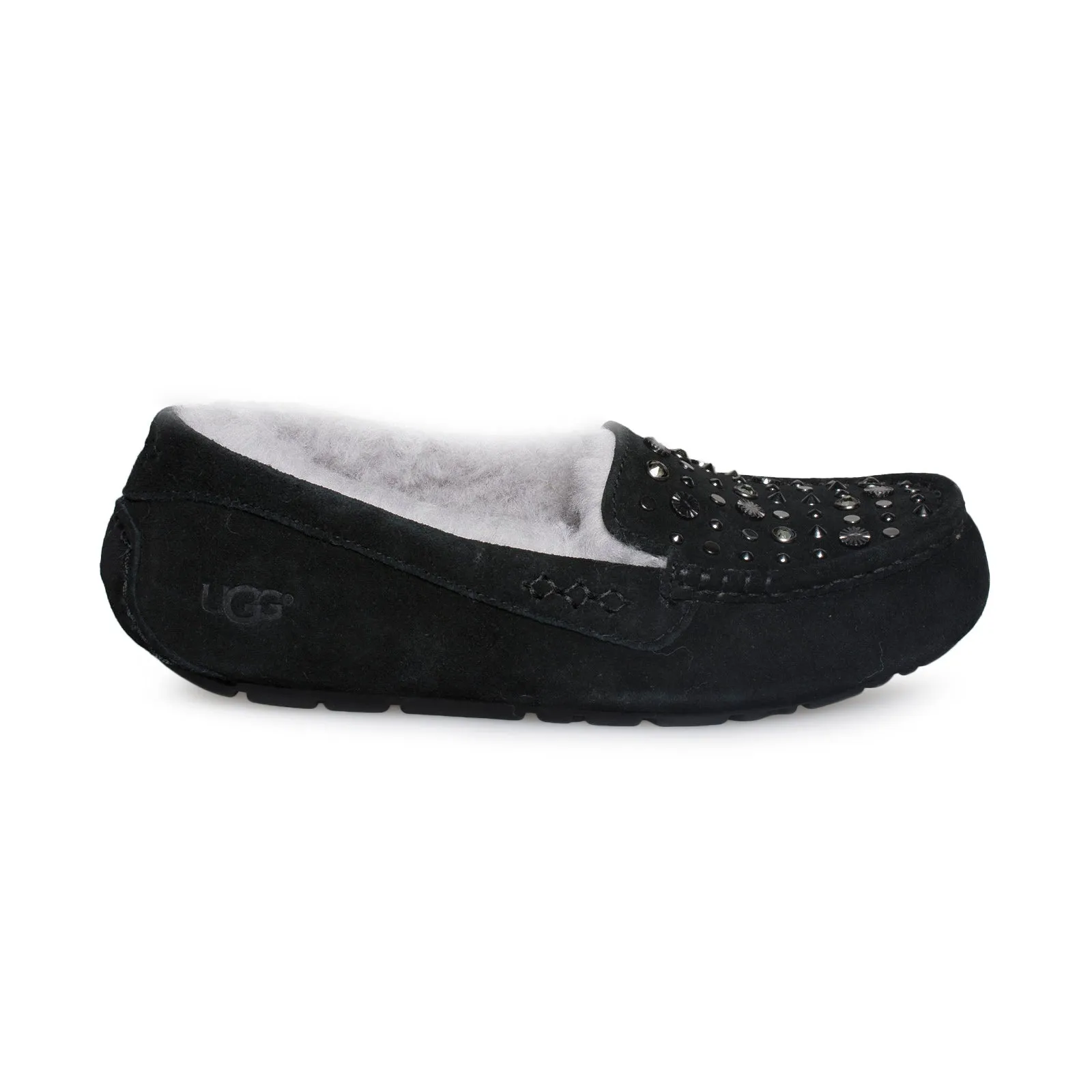 UGG Ansley Studded Bling Black Slippers - Women's