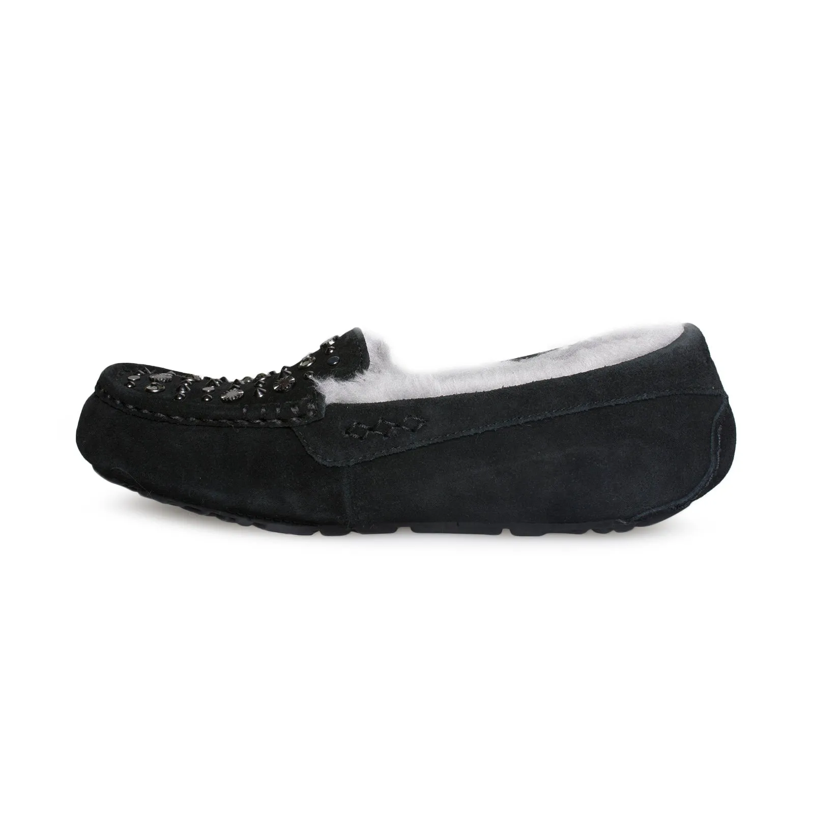 UGG Ansley Studded Bling Black Slippers - Women's