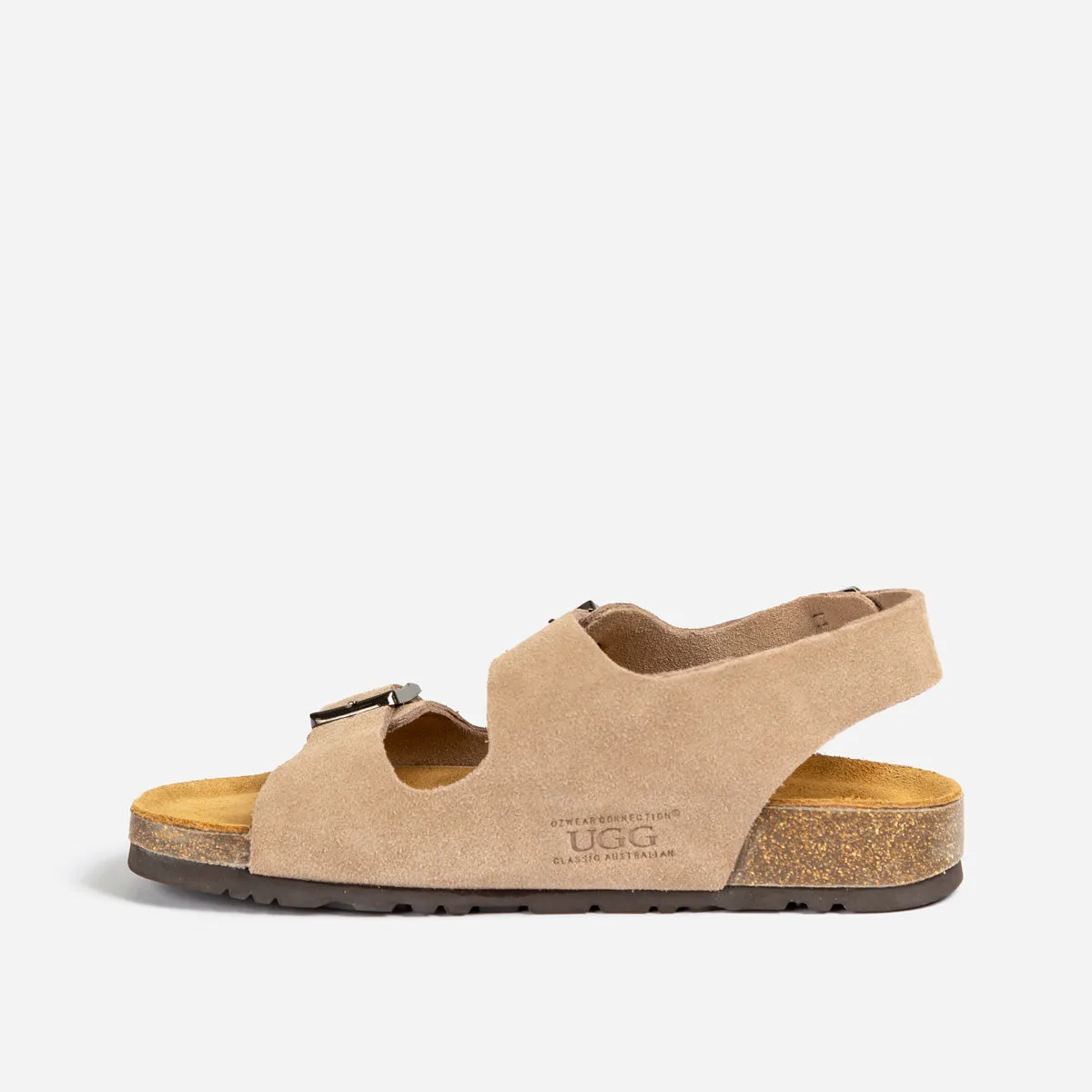 Ugg Aussie Victoria Suede Leather Unisex Slipper (Buckle Straps)