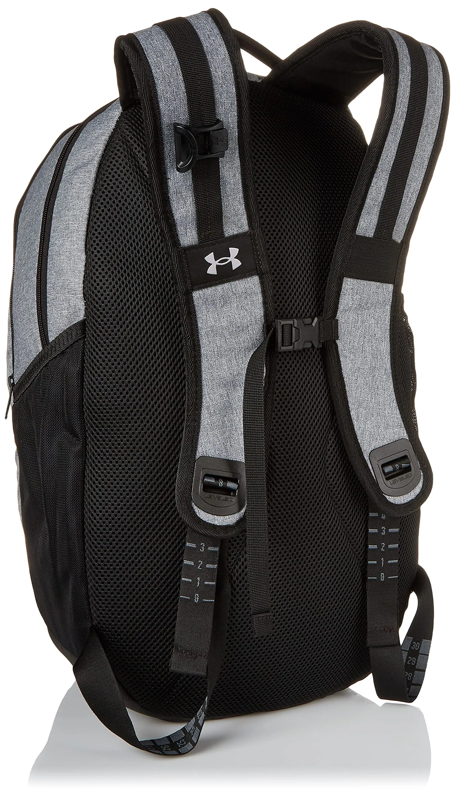 Under Armour Adult Hustle Pro Backpack , Pitch Gray Medium Heather (012)/Black , One Size Fits All