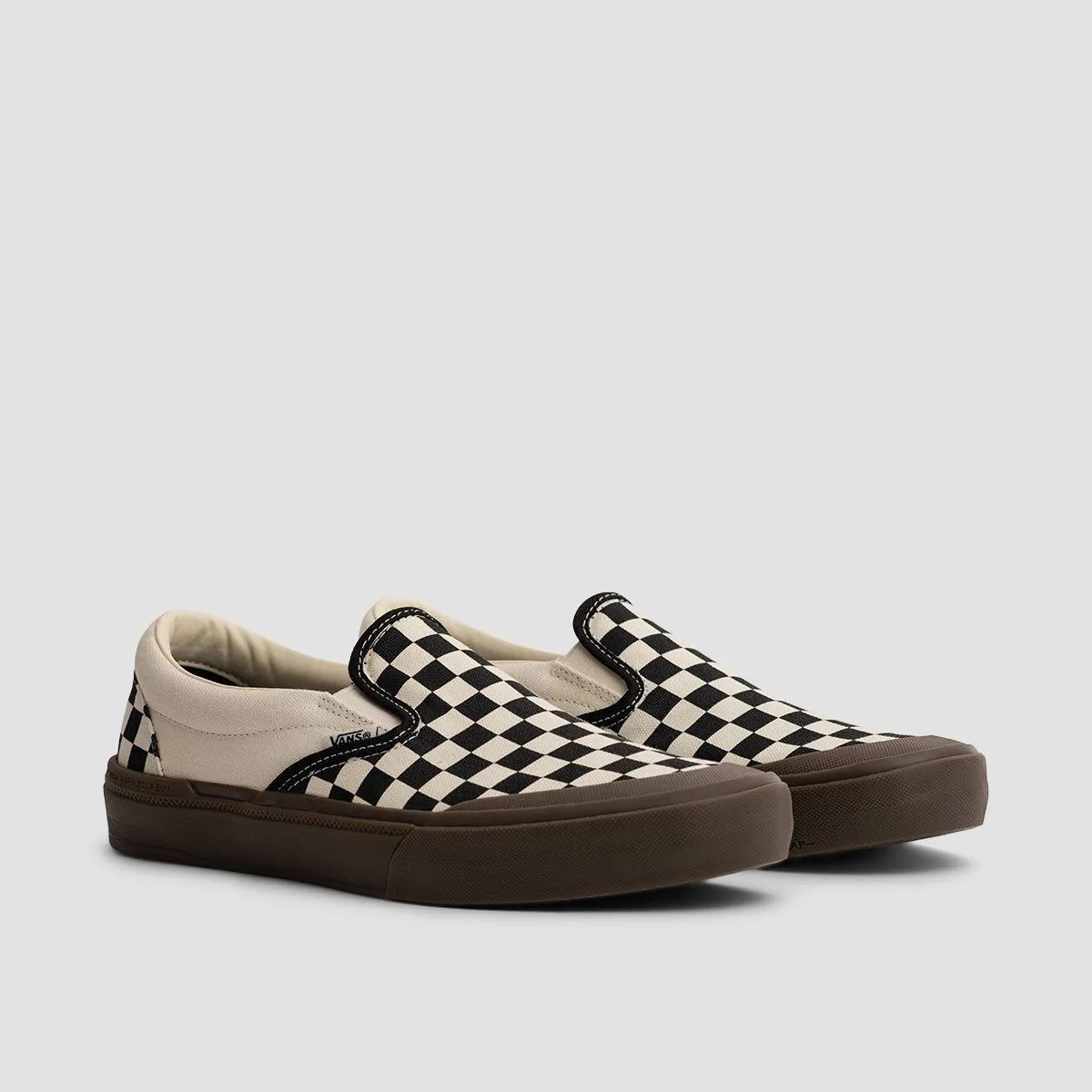 Vans BMX Slip-On Shoes - Checkerboard Black/Dark Gum