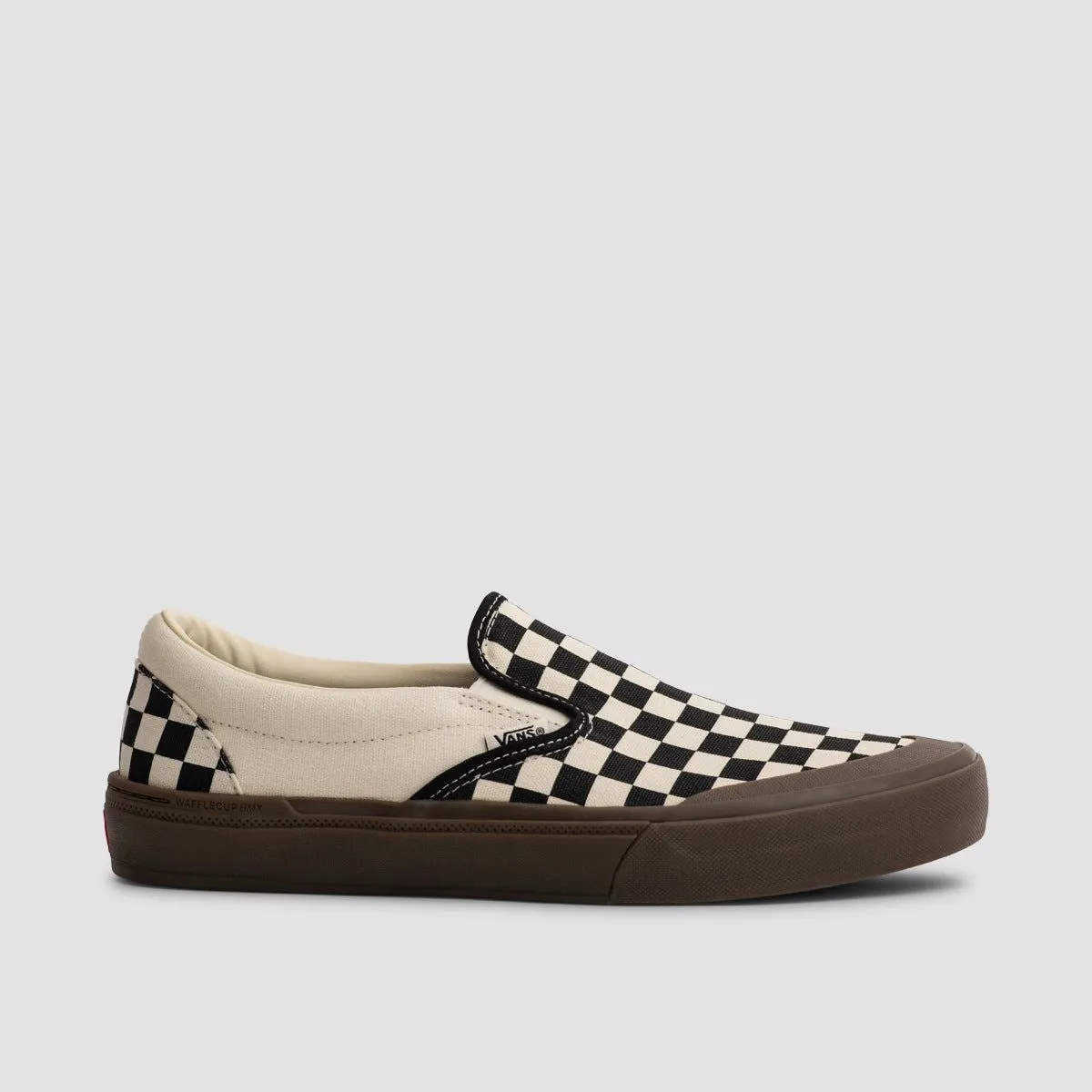 Vans BMX Slip-On Shoes - Checkerboard Black/Dark Gum