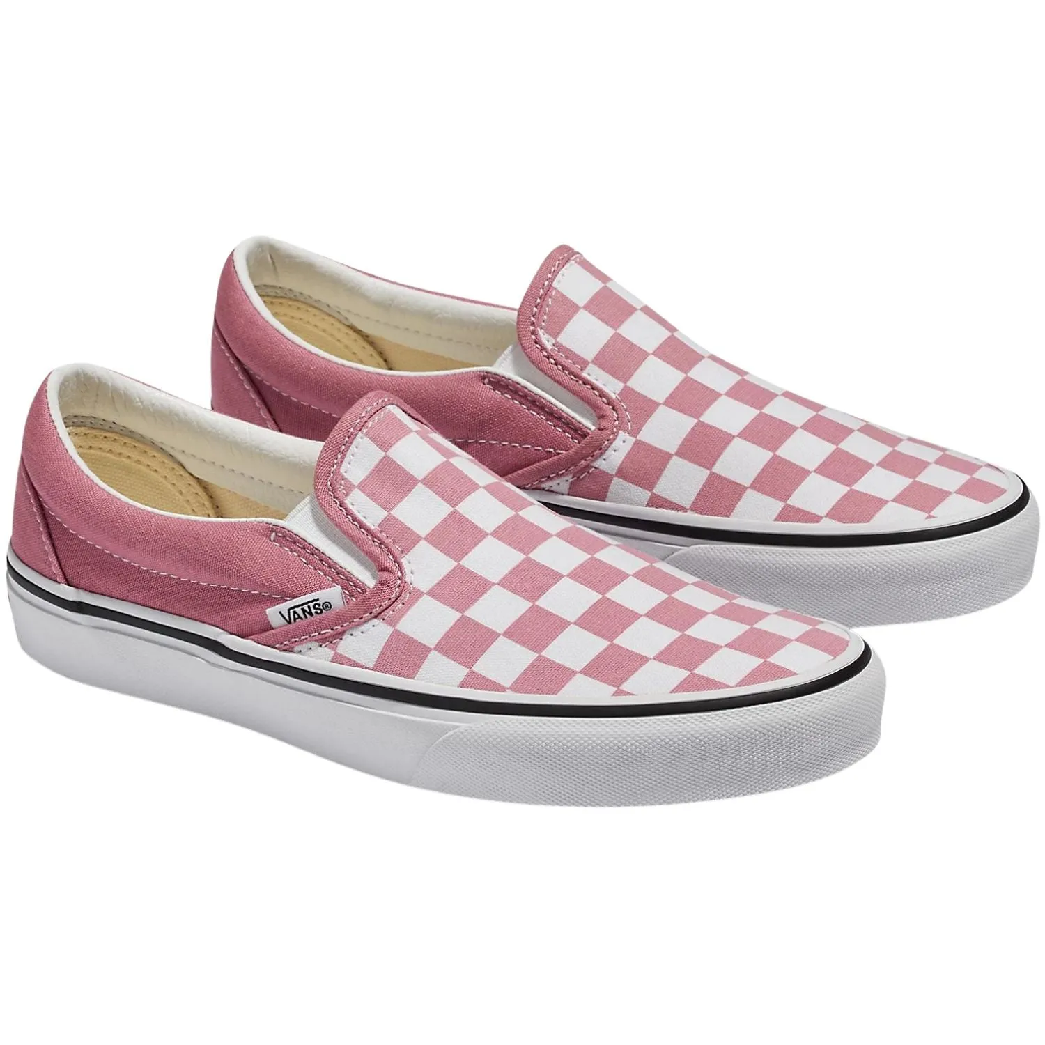 Vans Classic Slip-On Color Theory Checkerboard Foxglove Shoes - Women's