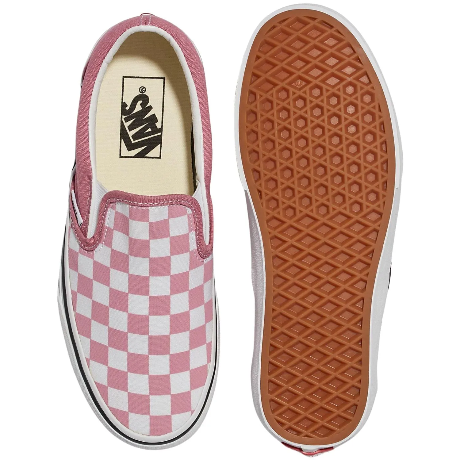 Vans Classic Slip-On Color Theory Checkerboard Foxglove Shoes - Women's