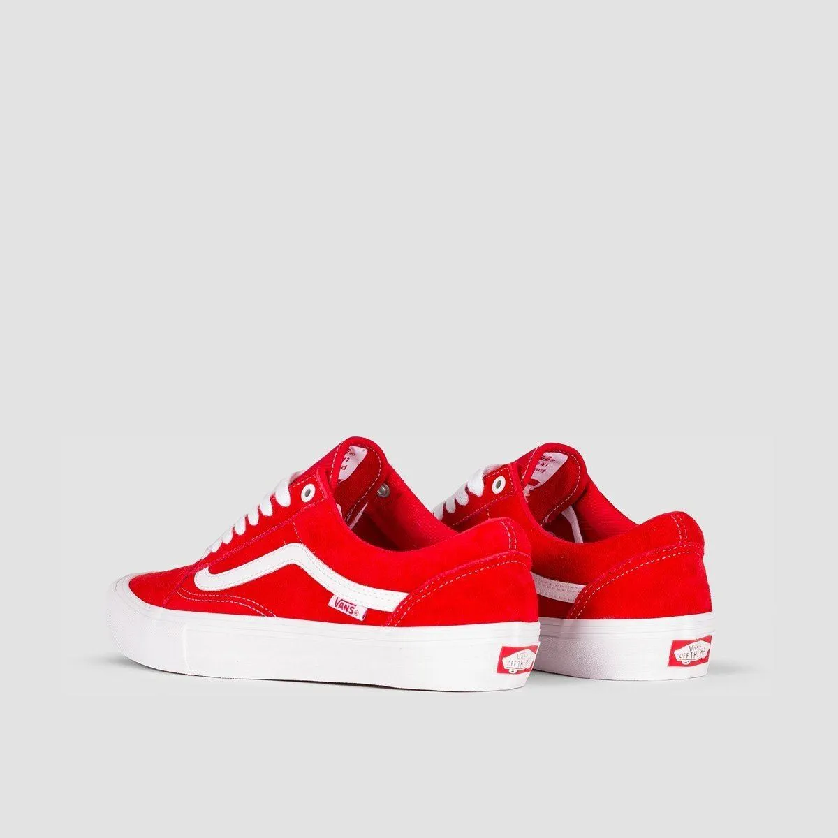 Vans Old Skool Pro Shoes - Suede Red/White