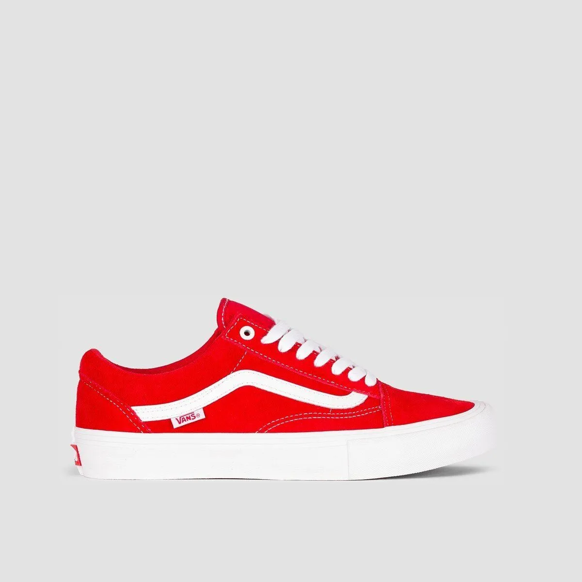 Vans Old Skool Pro Shoes - Suede Red/White