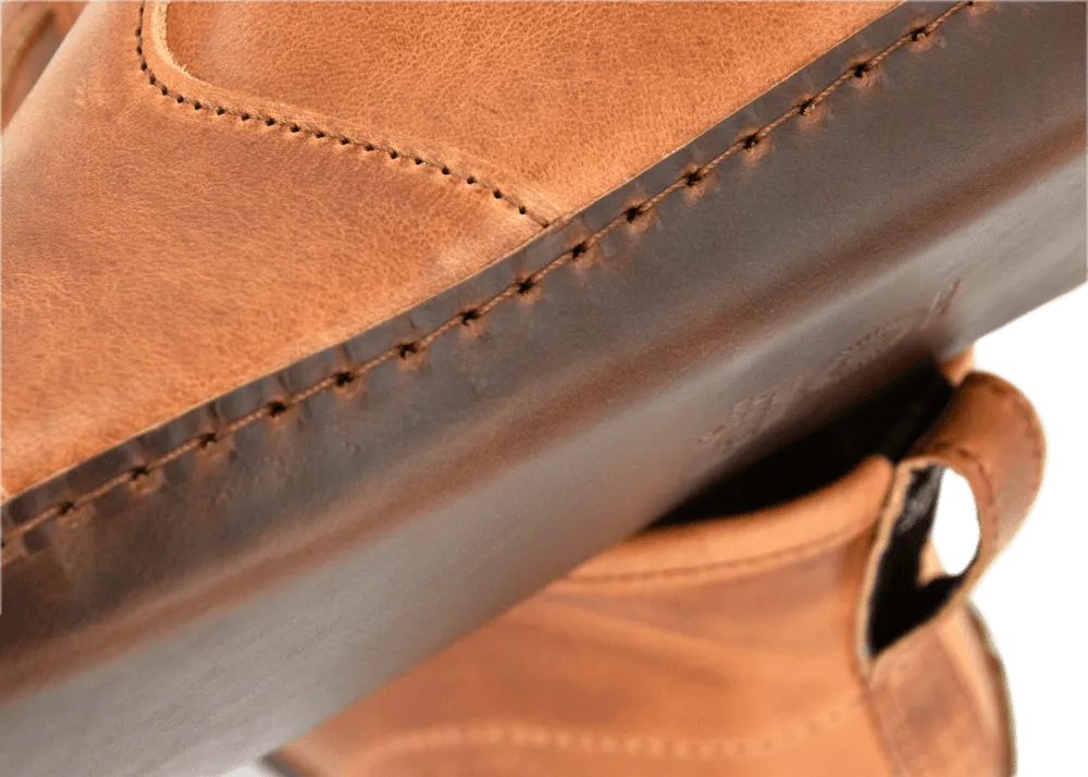 Vermont House Shoes®: Premium Horween Hi-Top in Cognac