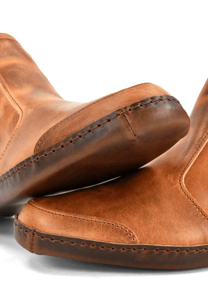 Vermont House Shoes®: Premium Horween Hi-Top in Cognac