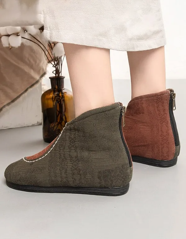 Wear-resistant Soft-soled Ethnic Style Cotton Boots