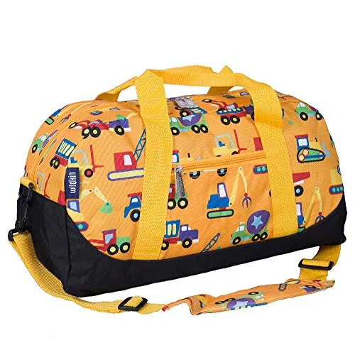 Wildkin Kids Overnighter Duffel Bag for Boys & Girls, Construction