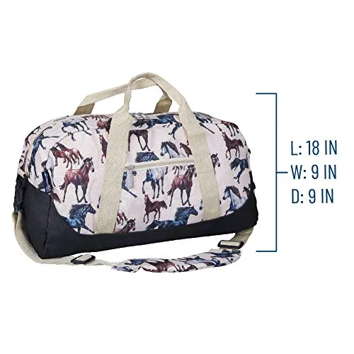 Wildkin Kids Overnighter Duffel Bags for Boys & Girls, Horse Dreams