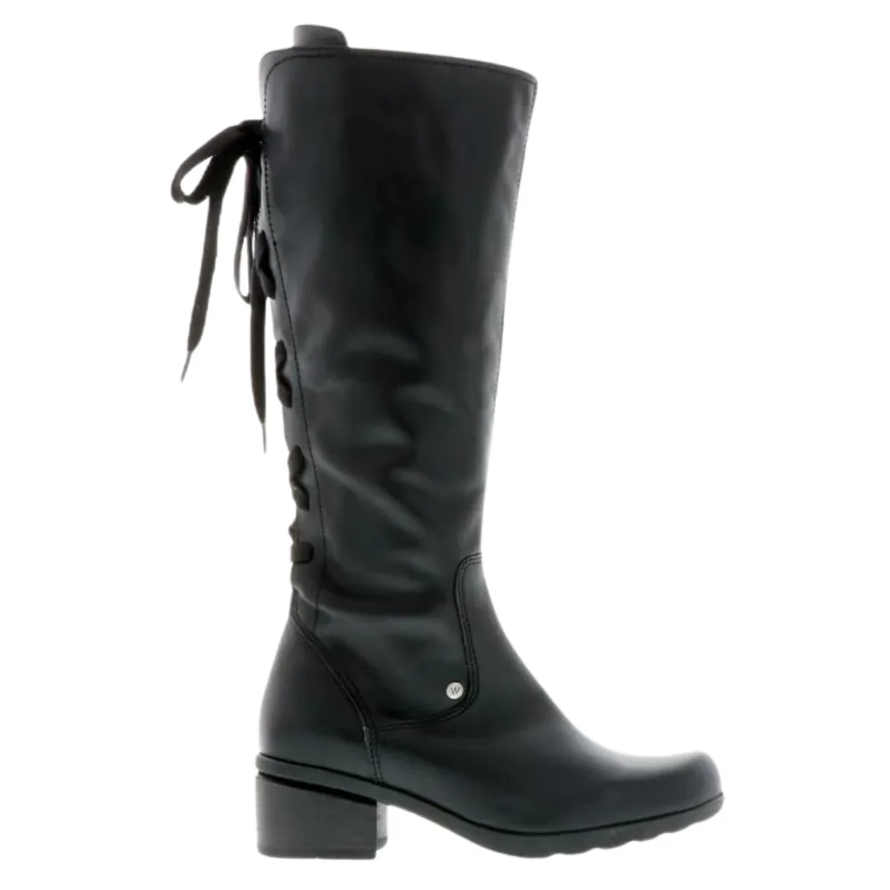 Wolky Hayden Black Palm Leather Boot (Women's)