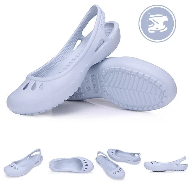 women Clogs Jelly Sandals Home Non-slip Summer Hole Shoes