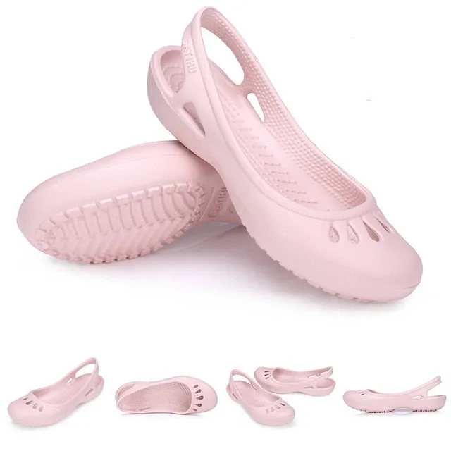 women Clogs Jelly Sandals Home Non-slip Summer Hole Shoes