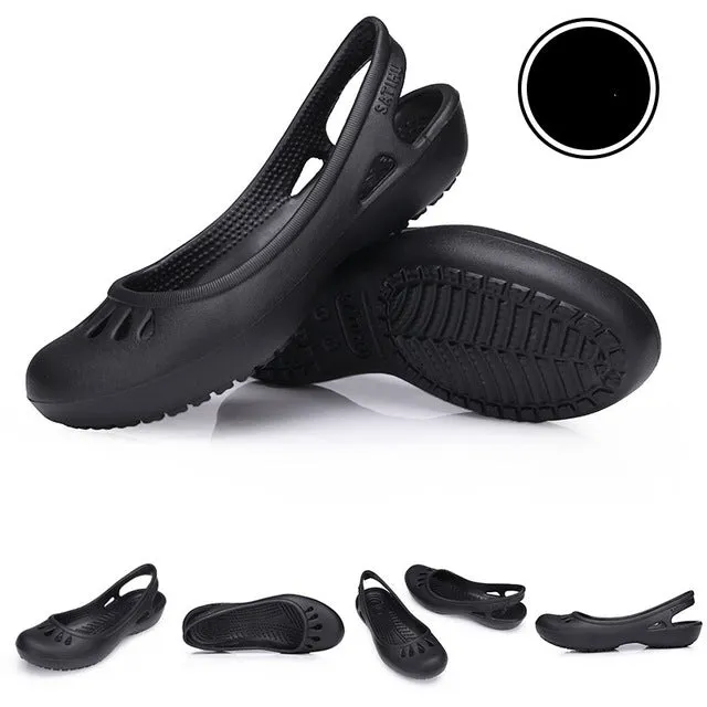 women Clogs Jelly Sandals Home Non-slip Summer Hole Shoes