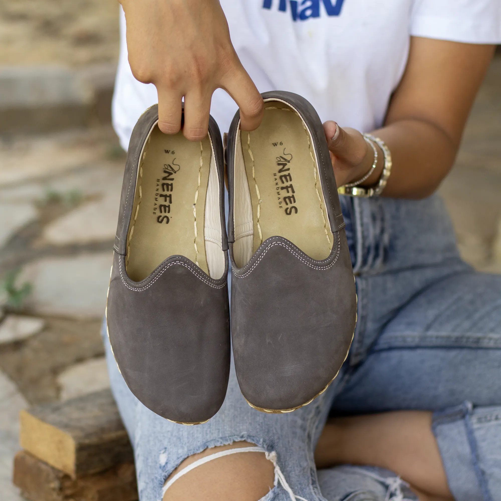 Women's Barefoot Grounding Shoes - Nubuck Gray