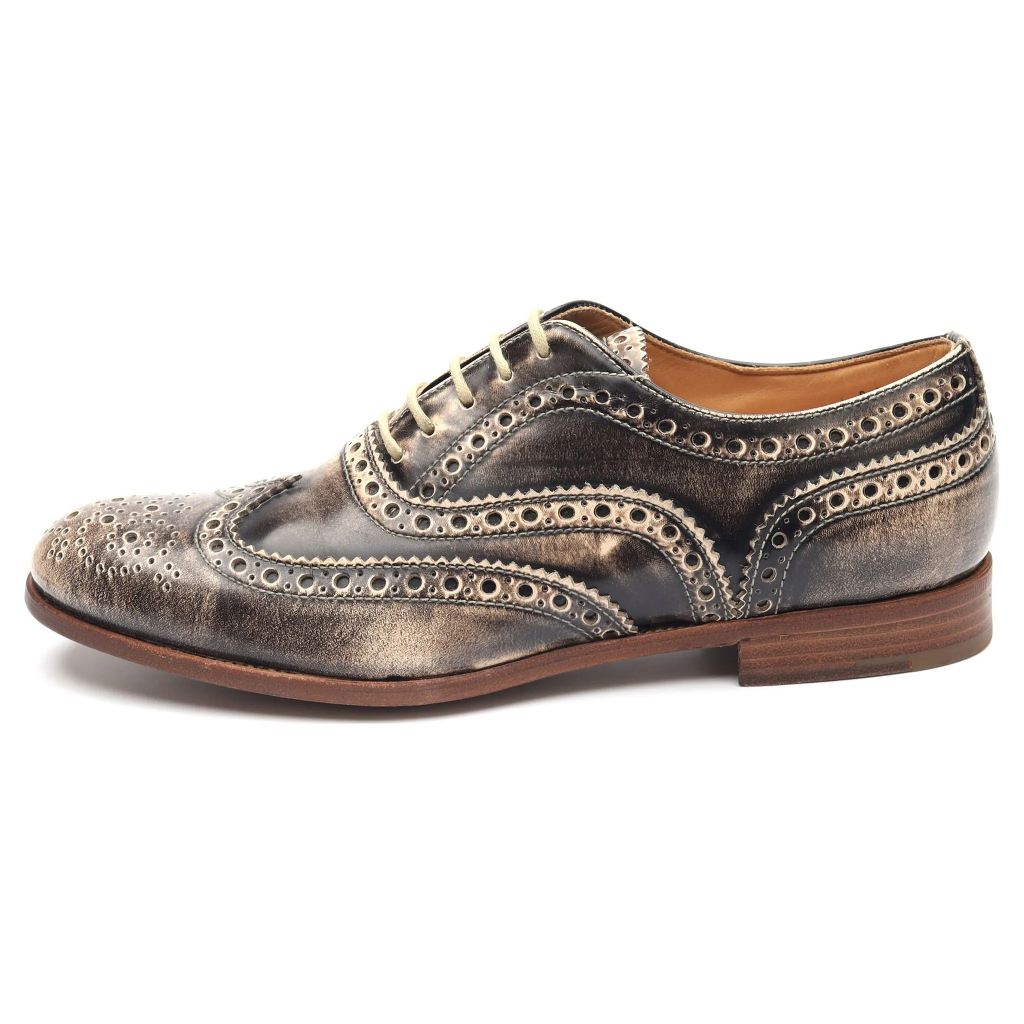 Women's 'Burwood WG' Gold Leather Brogues UK 3.5 EU 36.5