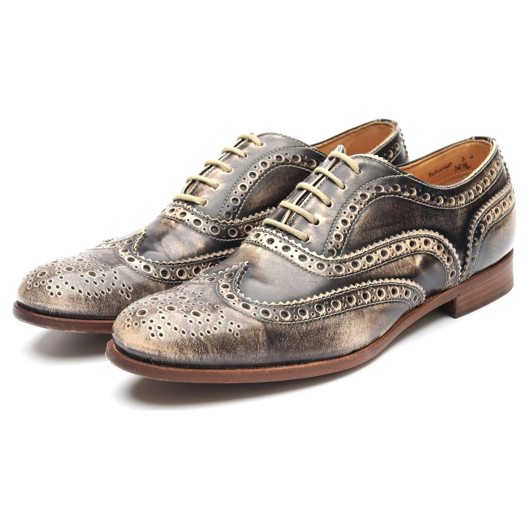 Women's 'Burwood WG' Gold Leather Brogues UK 3.5 EU 36.5